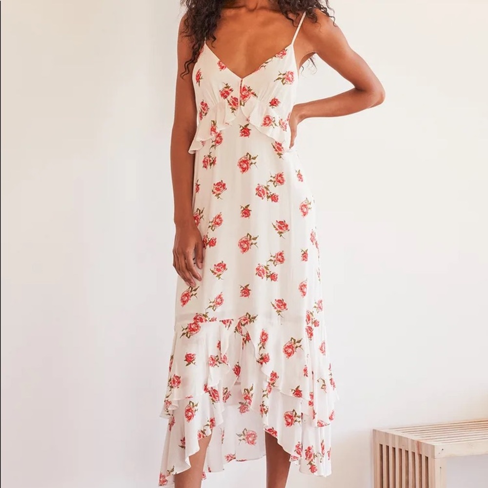 Lulu’s Floral Print Midi Dress